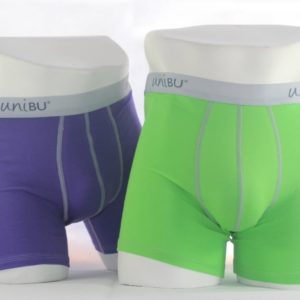Mens Boxer Shorts 2 Pack - Purple & Lime Green