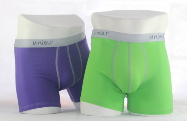 Mens Boxer Shorts 2 Pack - Purple & Lime Green