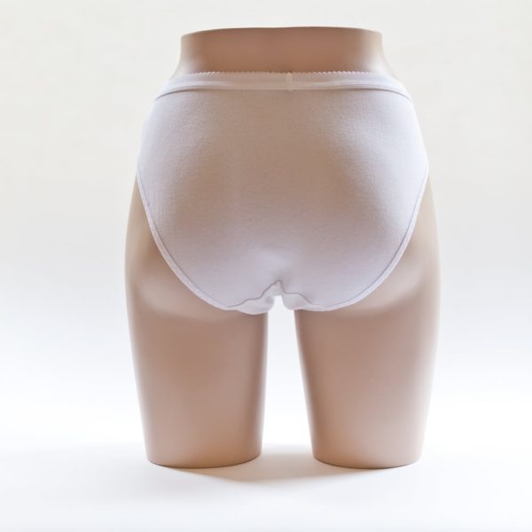 Women's High Leg Briefs White - Back
